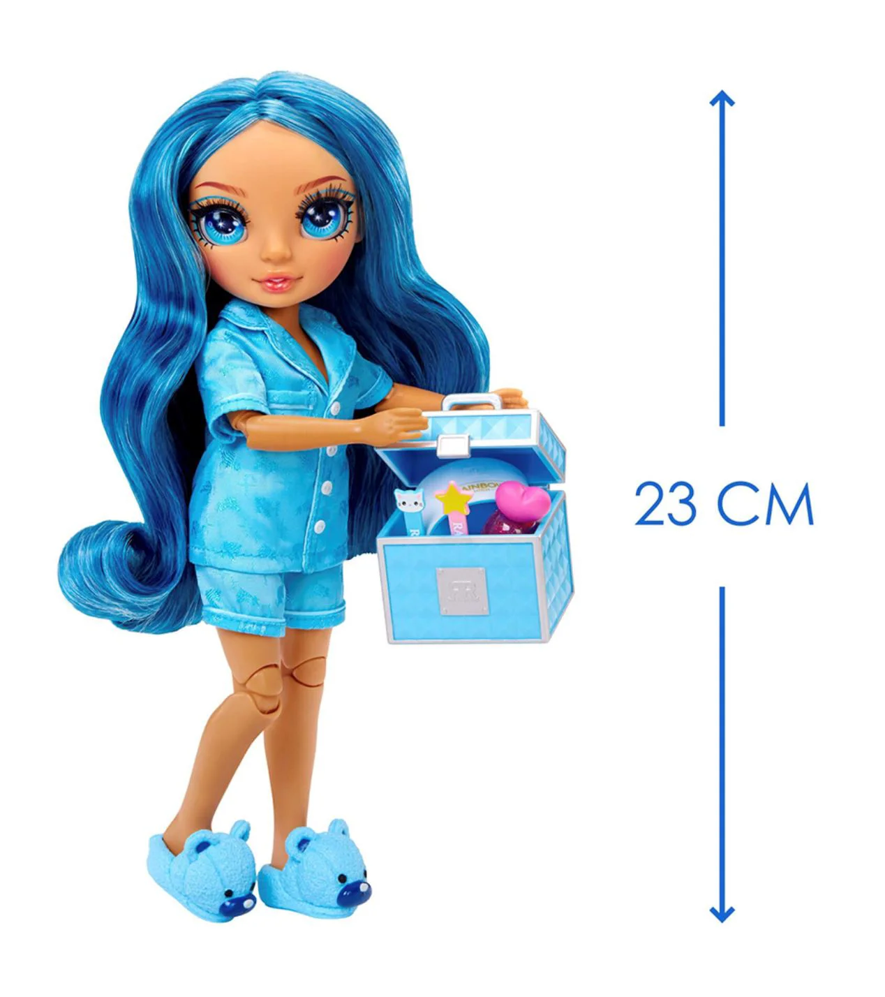 Papusa Rainbow High Junior PJ Party, Skyler Bradshaw, 23 cm foto