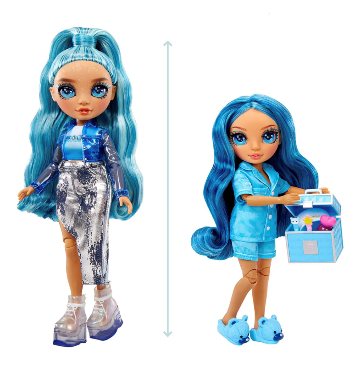 Papusa Rainbow High Junior PJ Party, Skyler Bradshaw, 23 cm foto