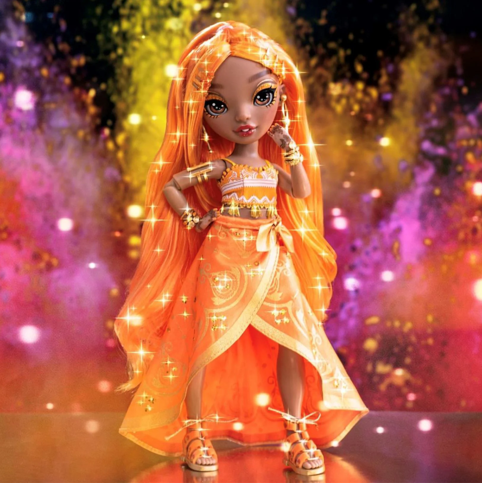 Papusa Rainbow High Meena Fleur cu accesorii, 28 cm foto