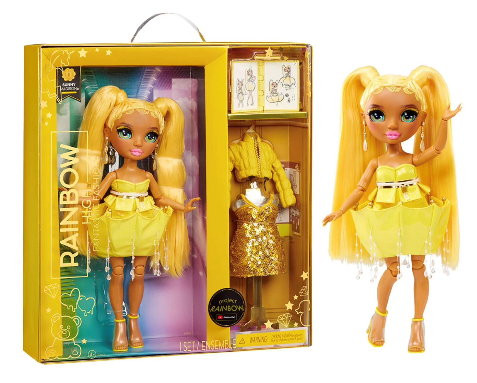Papusa Rainbow High Sunny Madison cu accesorii, 28 cm foto