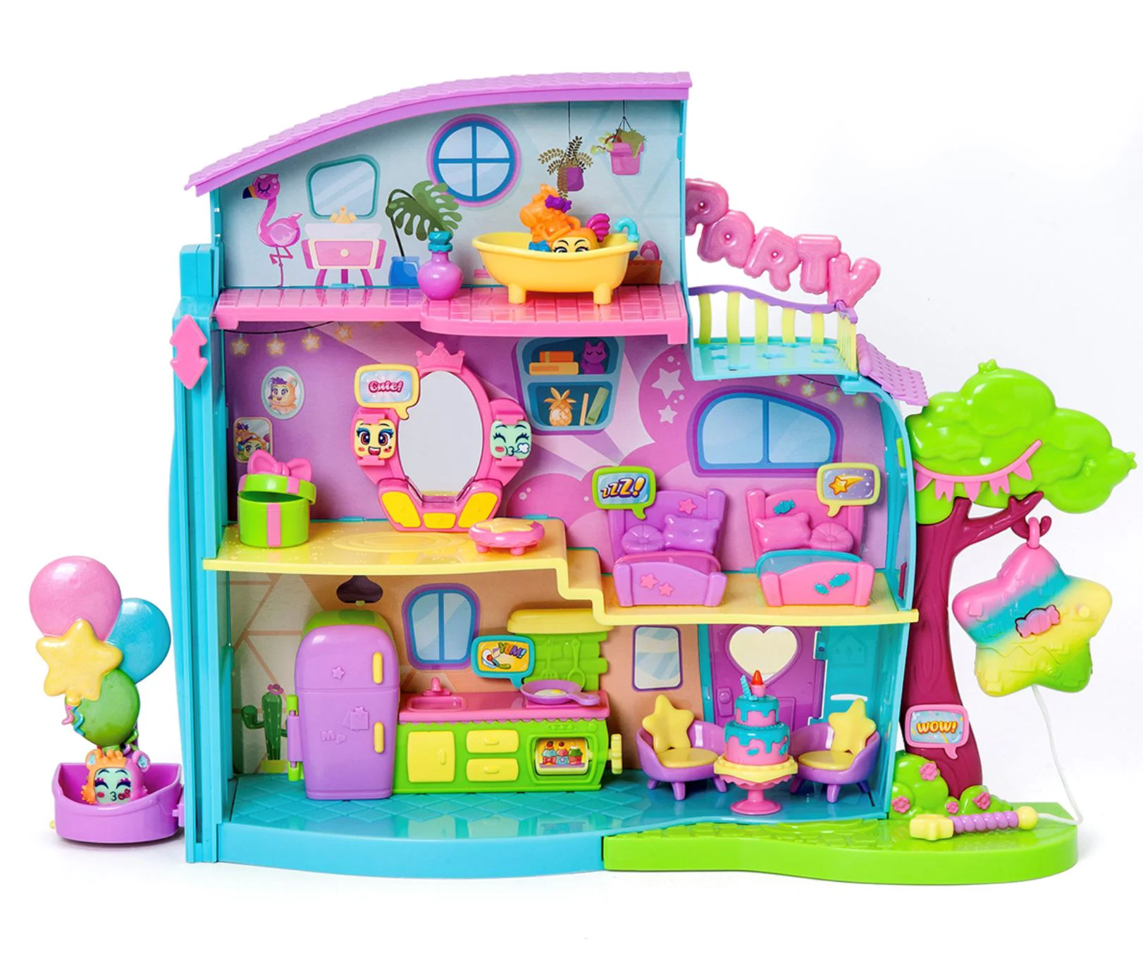 Set de joaca Moji Pops Casuta de petreceri cu 2 figurine si accesorii foto