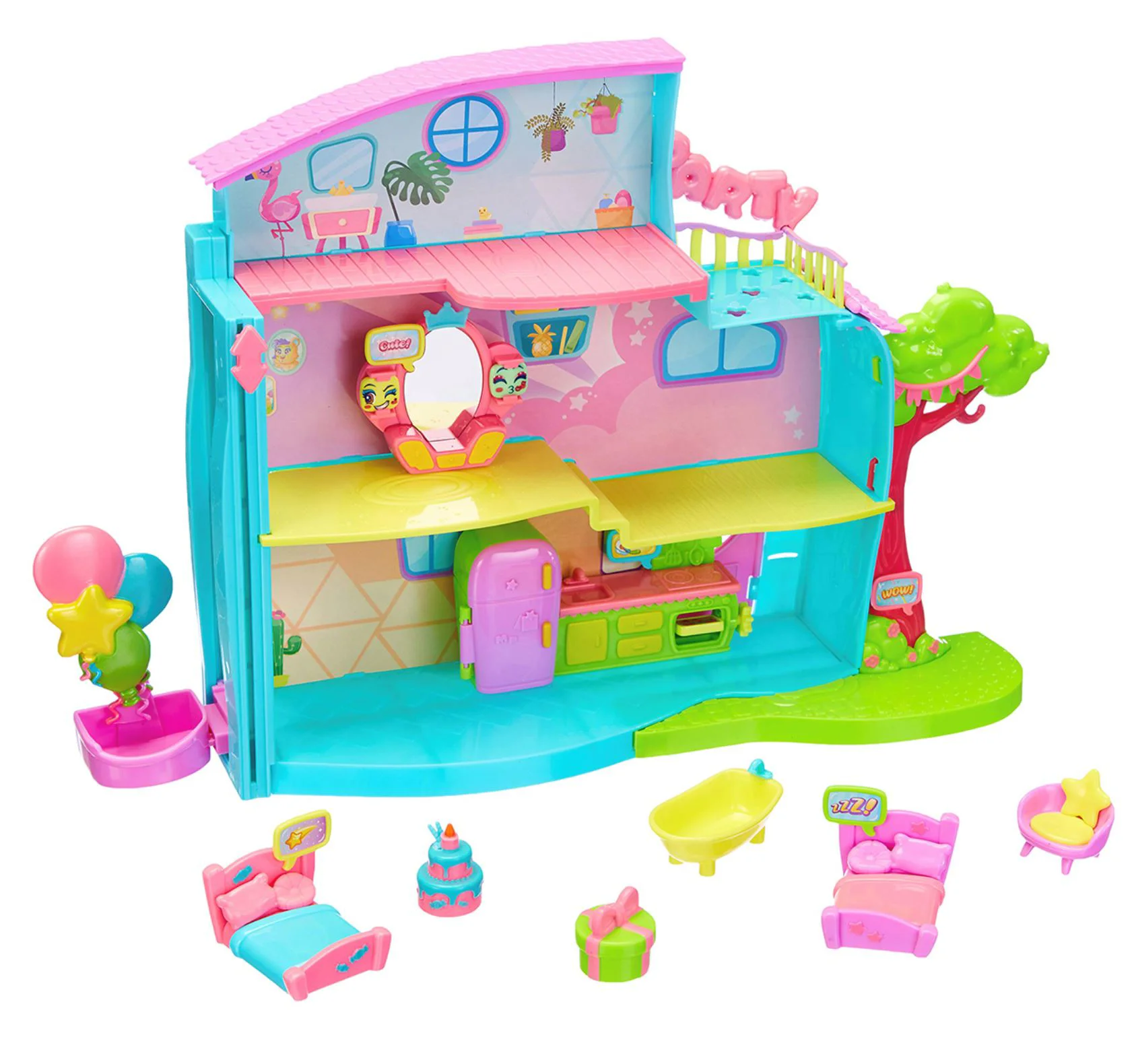 Set de joaca Moji Pops Casuta de petreceri cu 2 figurine si accesorii foto
