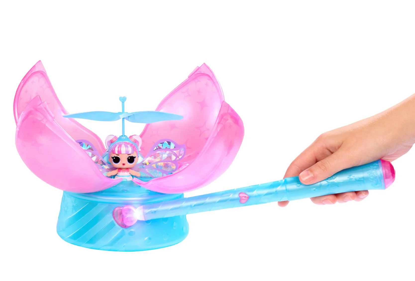 Set de joaca L.O.L. Surprise! cu papusa zburatoare, Magic Flyers Fairies Snowflake foto