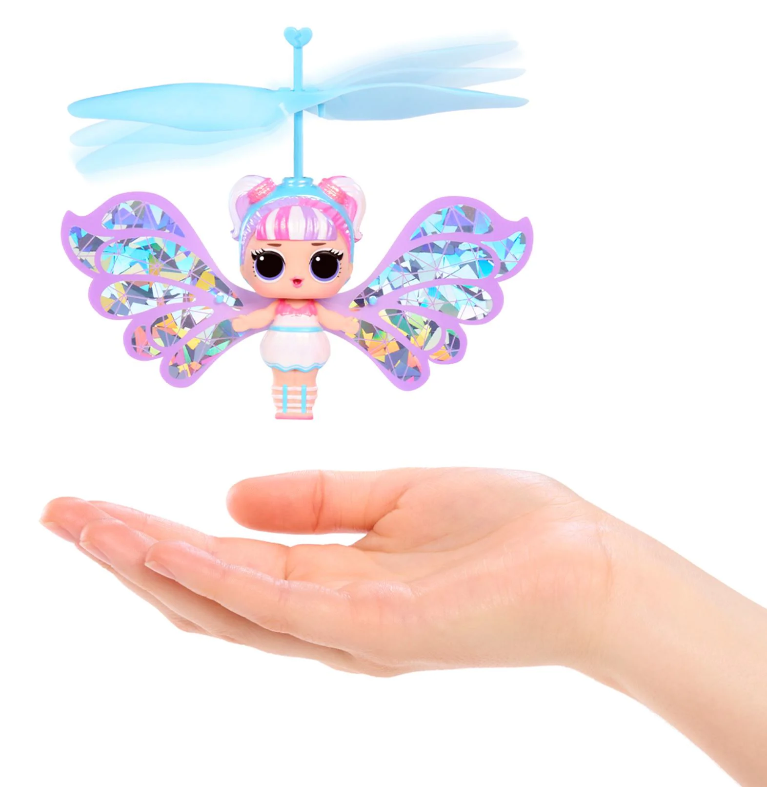 Set de joaca L.O.L. Surprise! cu papusa zburatoare, Magic Flyers Fairies Snowflake foto