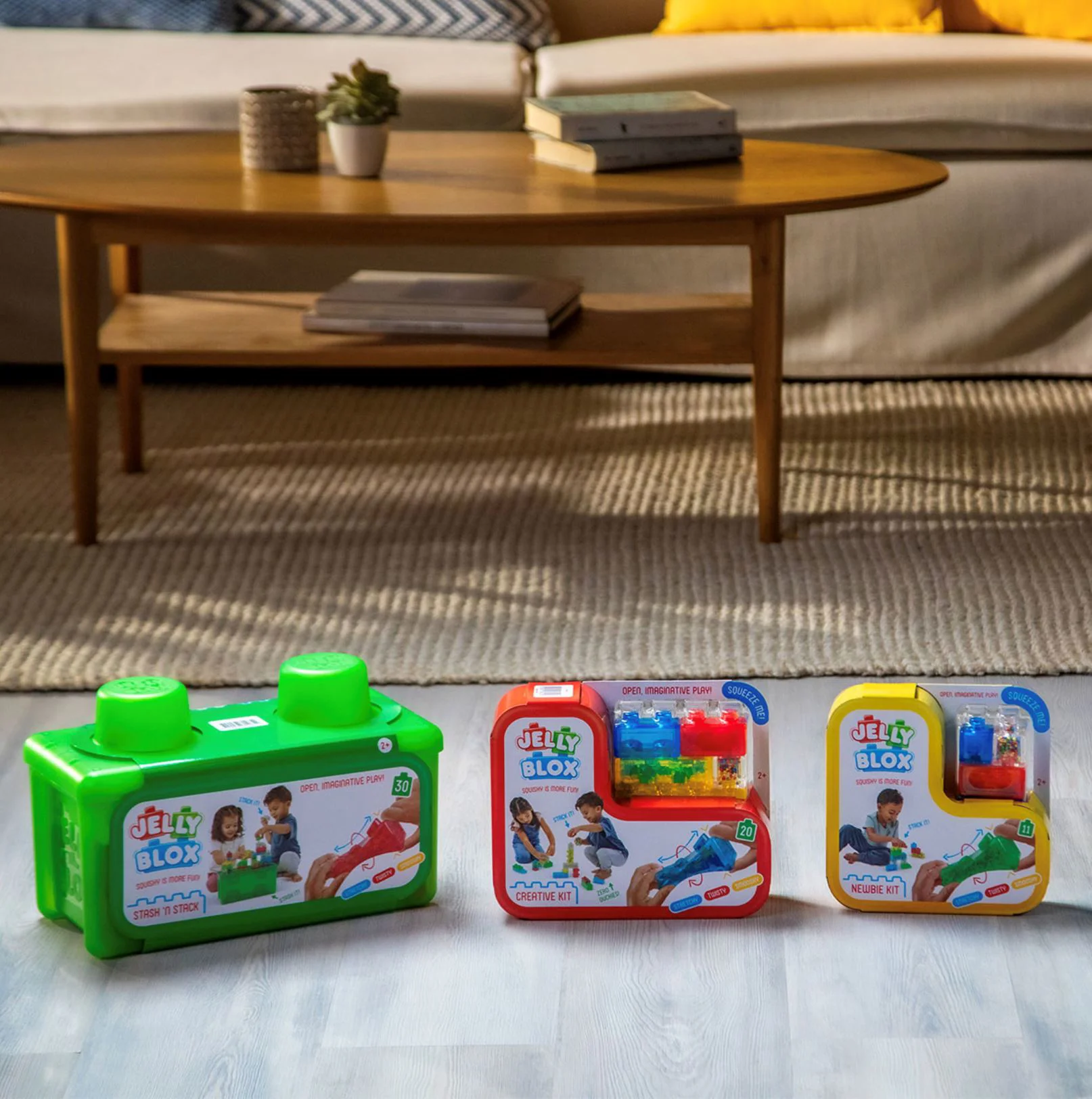 Set de constructie 2 in 1 Jelly Blox cu blocuri senzoriale, 30 el. foto