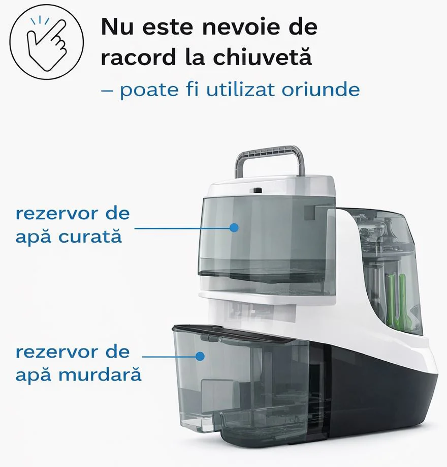 Dispozitiv pentru spalat, sterilizat si uscat biberoane Baby Brezza Bottle Washer Pro All White foto