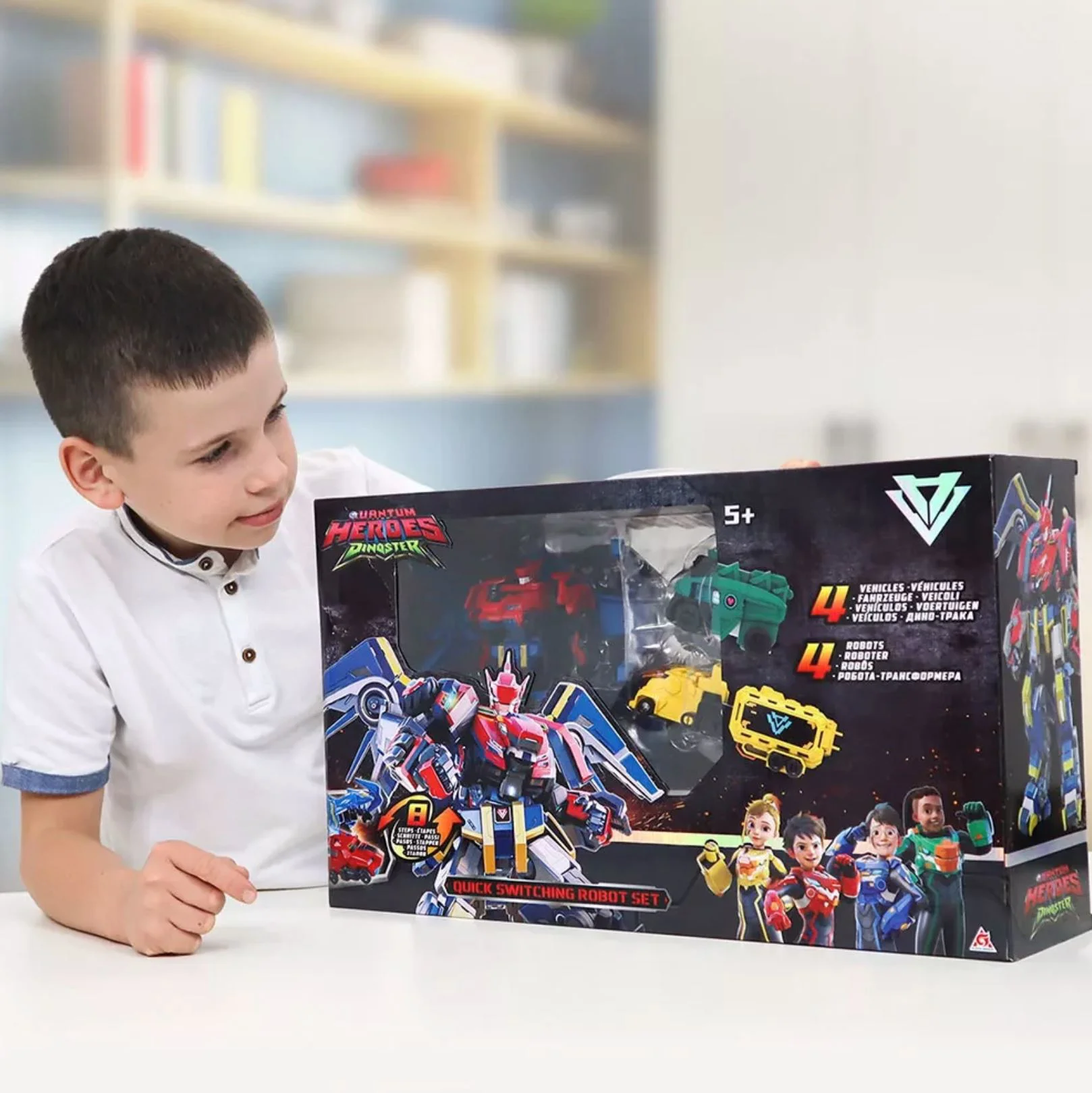 Set de joaca Dinoster Quick Switching, 4-roboti-transformeri foto