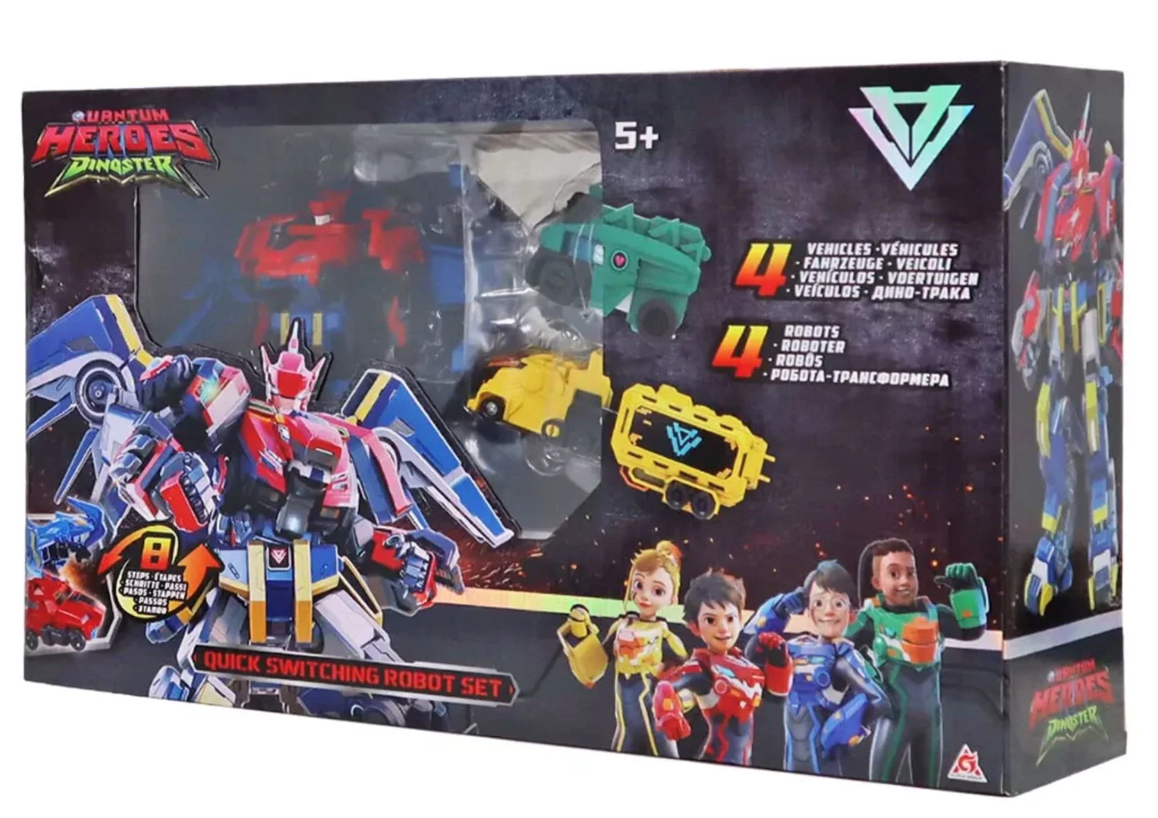 Set de joaca Dinoster Quick Switching, 4-roboti-transformeri foto