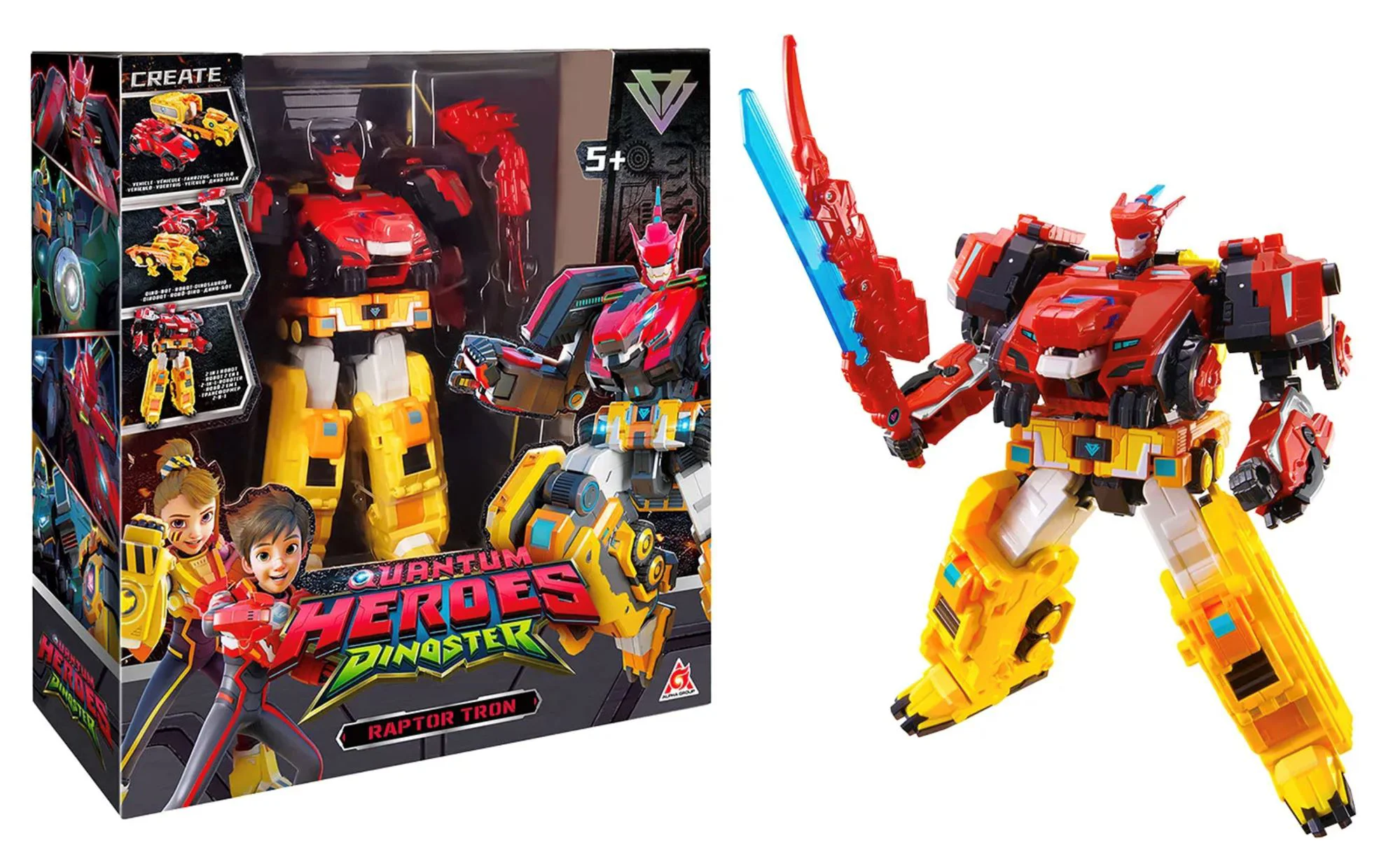 Robot Transformer 2 in 1 Dinoster Raptor Tron foto