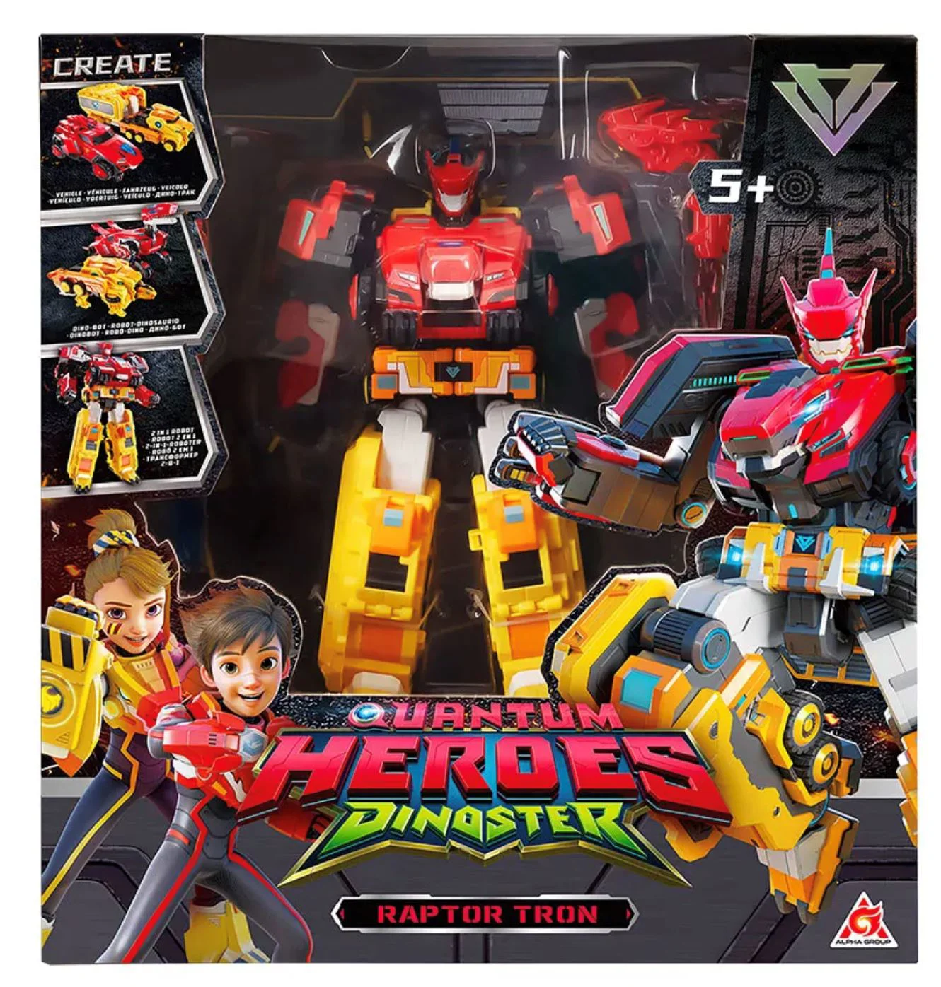 Robot Transformer 2 in 1 Dinoster Raptor Tron foto