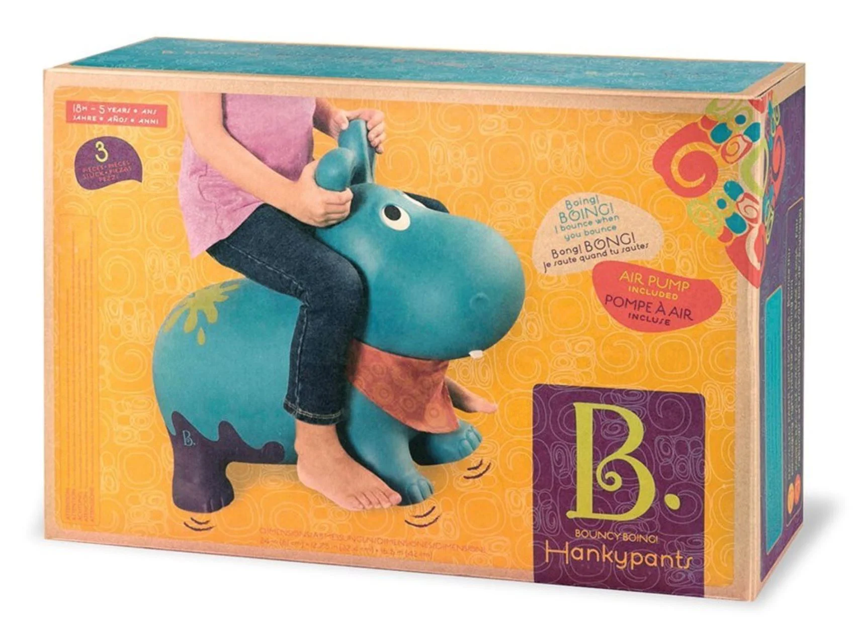 Jucarie gonflabila Battat Hippopotam-tam-tam foto