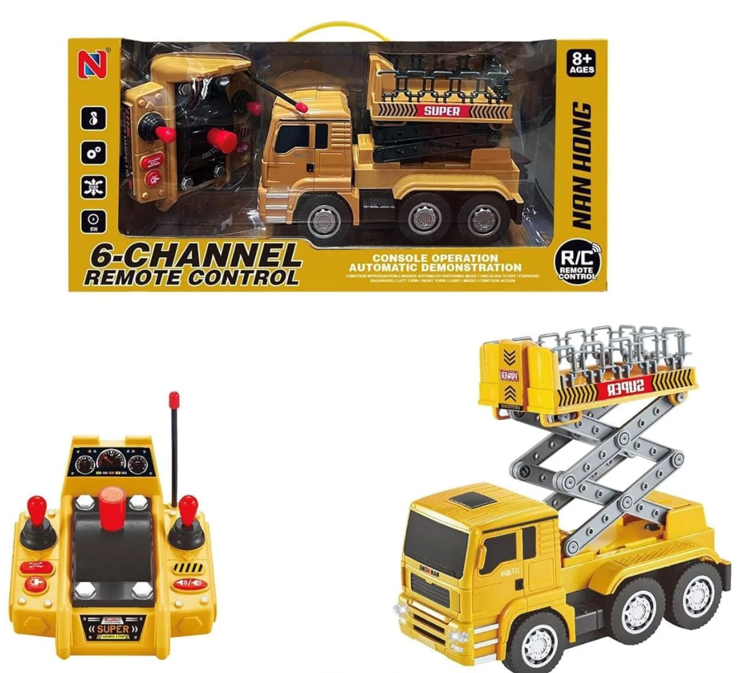 Masina cu telecomanda RC Cars Camion stivuitor cu lift, sunete si lumini foto