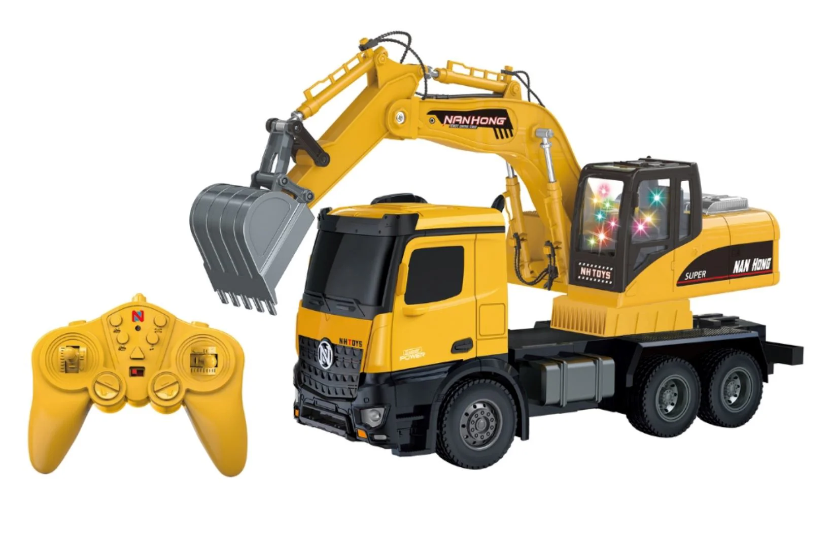 Masina cu telecomanda 2.4G RC Cars Camion excavator cu sunete si lumini foto