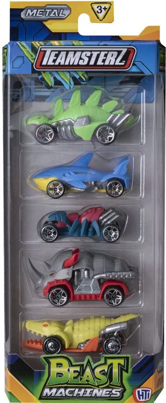 Set de 5 masini HTI Teamsterz Beast Machines Die-Cast foto