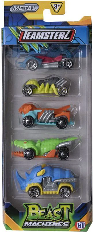 Set de 5 masini HTI Teamsterz Beast Machines Die-Cast foto