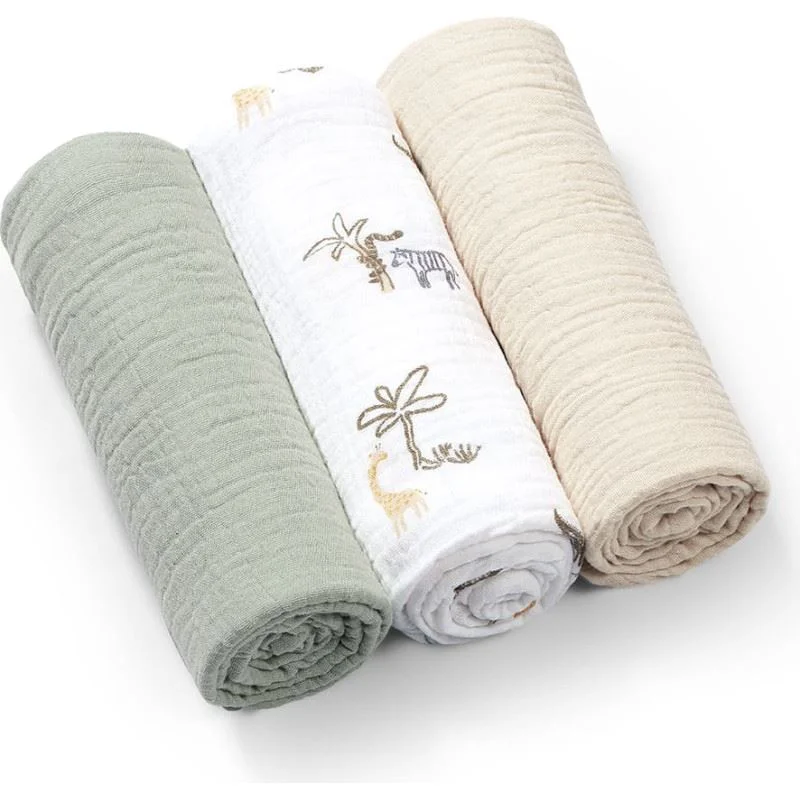 Набор муслиновых пелёнок BabyOno Mint, 3 шт. foto