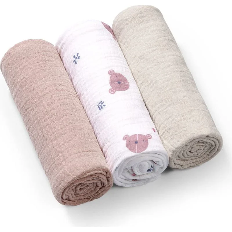 Набор муслиновых пелёнок BabyOno Purple, 3 шт. foto