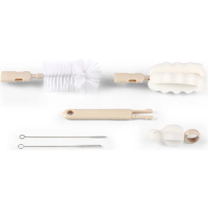Set de perii pentru biberoane si tetine BabyOno Beige foto