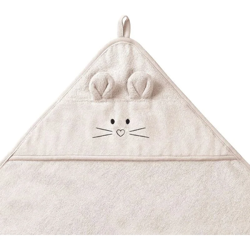 Prosop de baie din bambus cu gluga BabyOno Beige, 100x100 cm foto