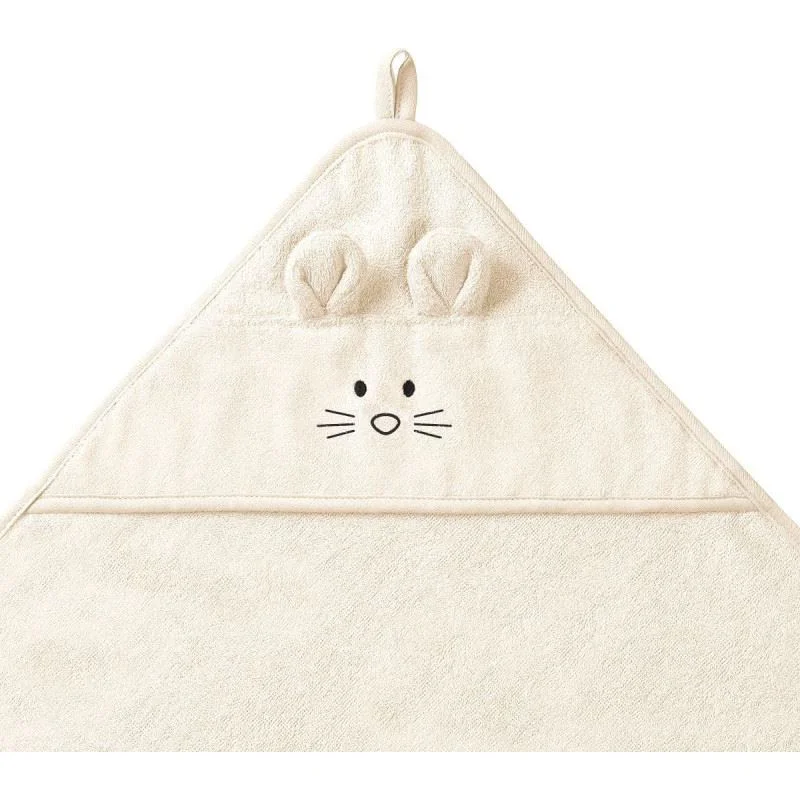 Бамбуковое банное полотенце с капюшоном BabyOno Ecru, 100x100 см foto