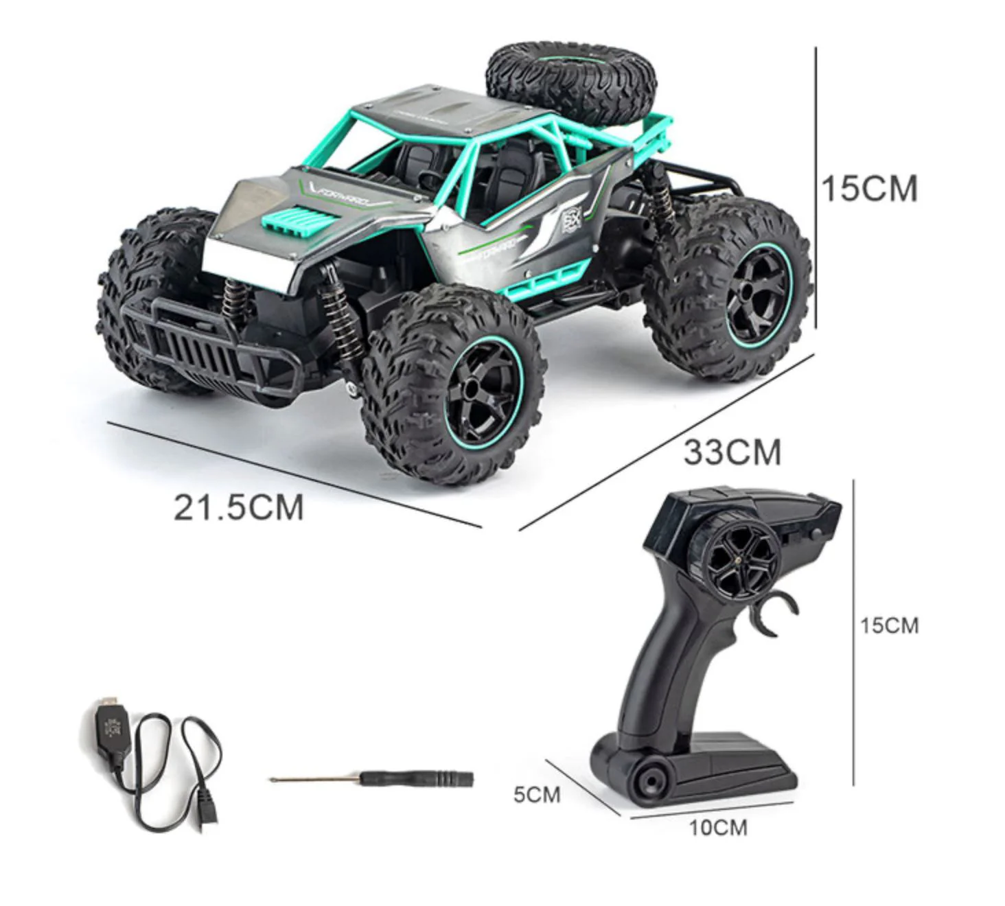 Masina cu telecomanda Sprint 4x4 Off Road, viteza, acumulator, Verde foto