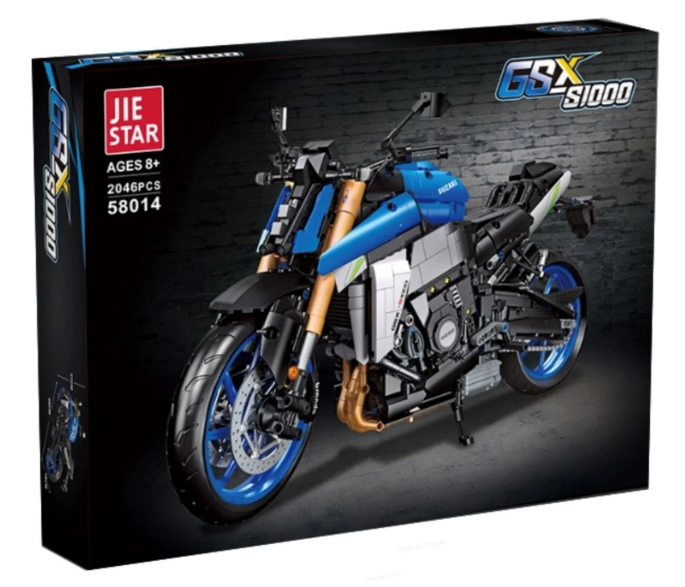 Set de constructie Jie Star Motocicleta albastra, 2046 el. foto