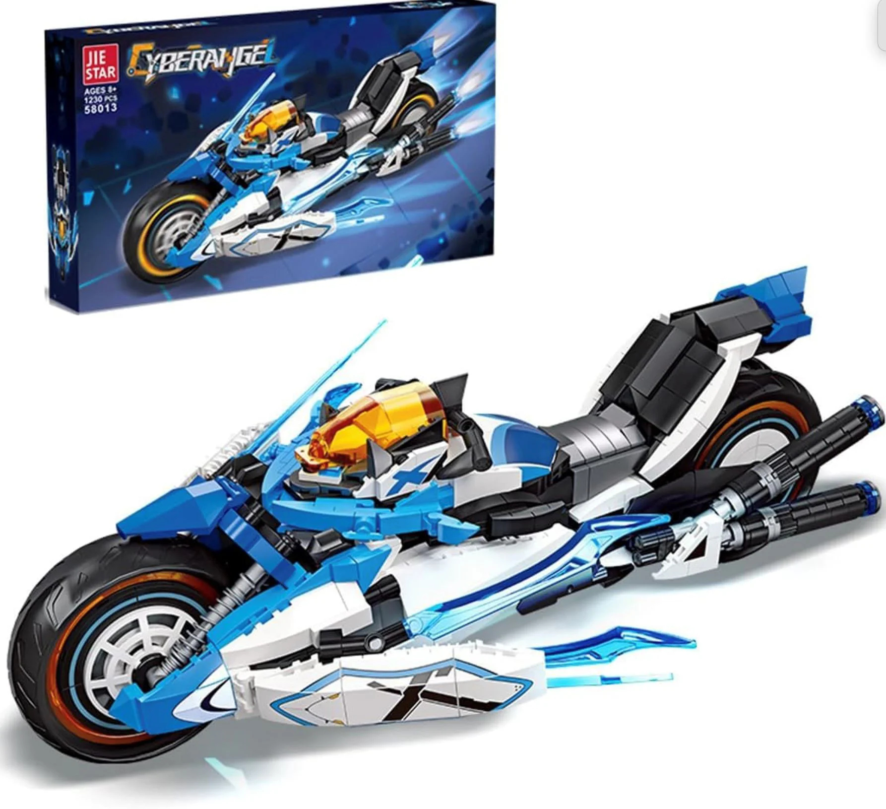 Set de constructie Jie Star Motocicleta Cyberangel, 1230 el. foto