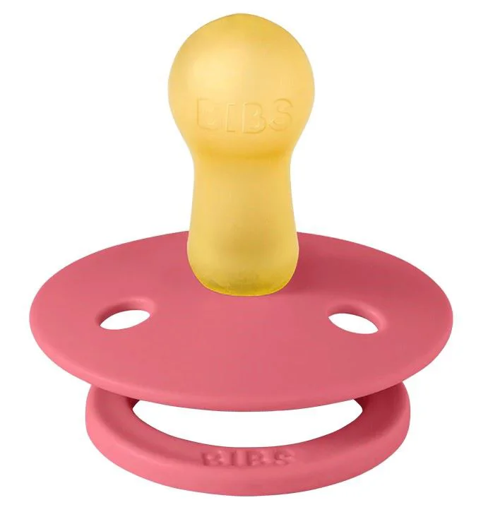 Set 2 suzete rotunde din latex BIBS Studio Colour Baby Pink Coral mix (6-18 luni) foto