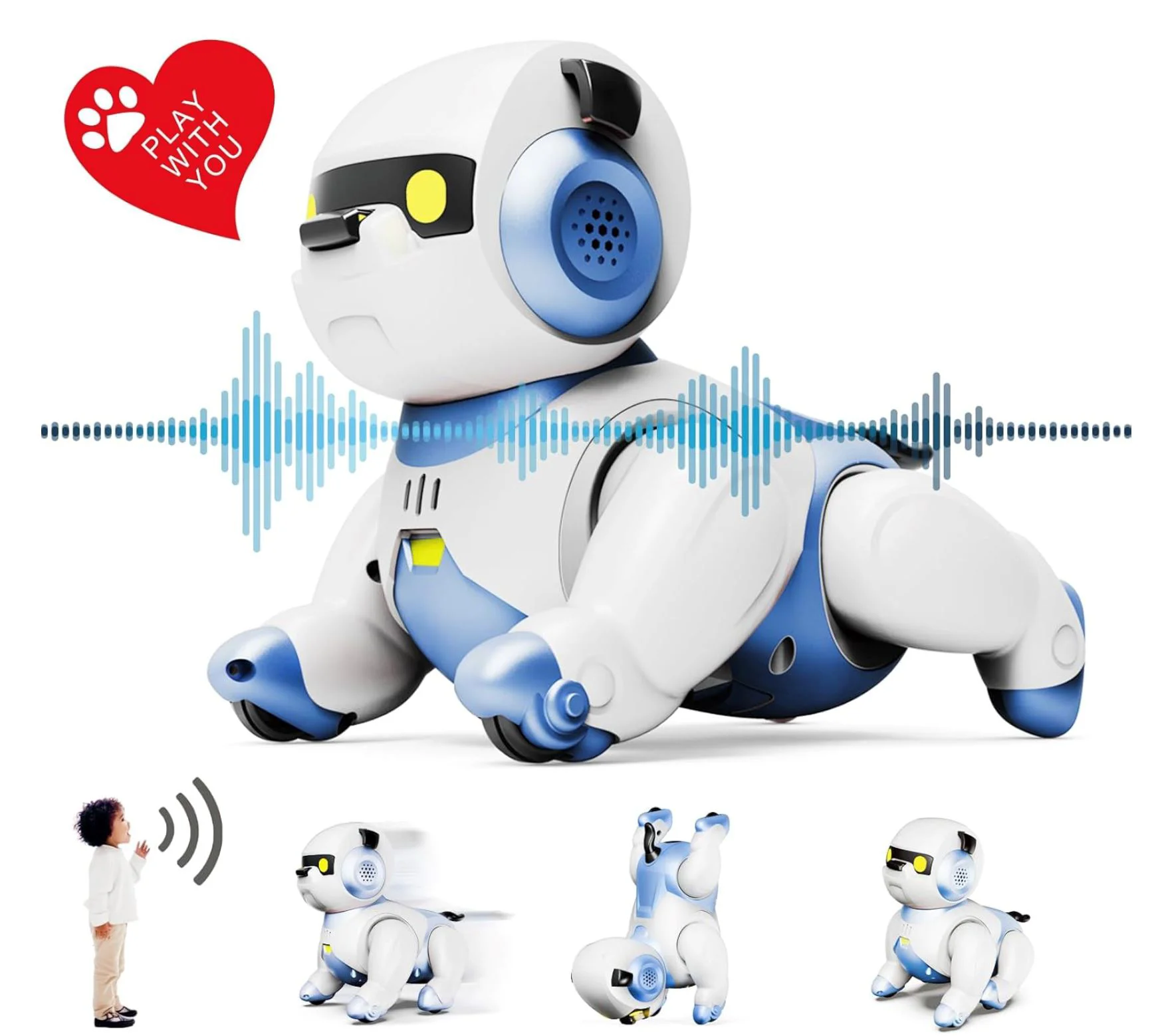 Jucarie interactiva Ahead Toys Robot Caine cu control vocal foto