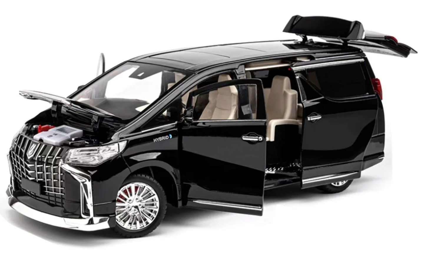 Macheta auto Toyota Alphard din metal cu sunete si lumini, 1:18 foto