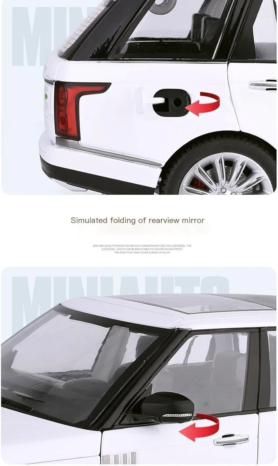 Macheta auto Range Rover din metal cu sunete si lumini, 1:18 foto