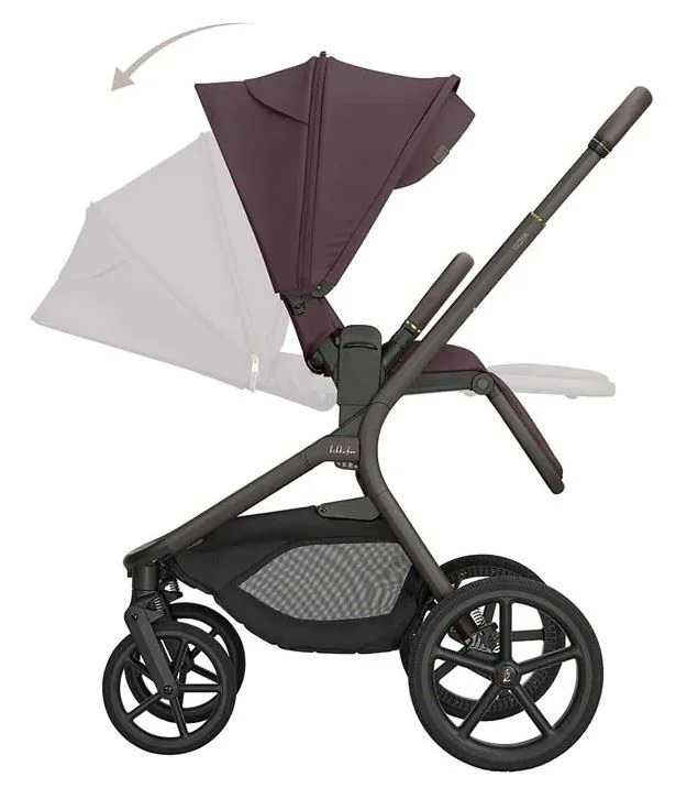 Carucior 2 in 1 KikkaBoo Goya Platinum Merlot foto