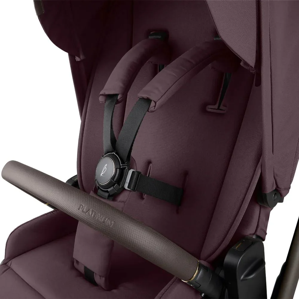 Carucior 2 in 1 KikkaBoo Goya Platinum Merlot foto
