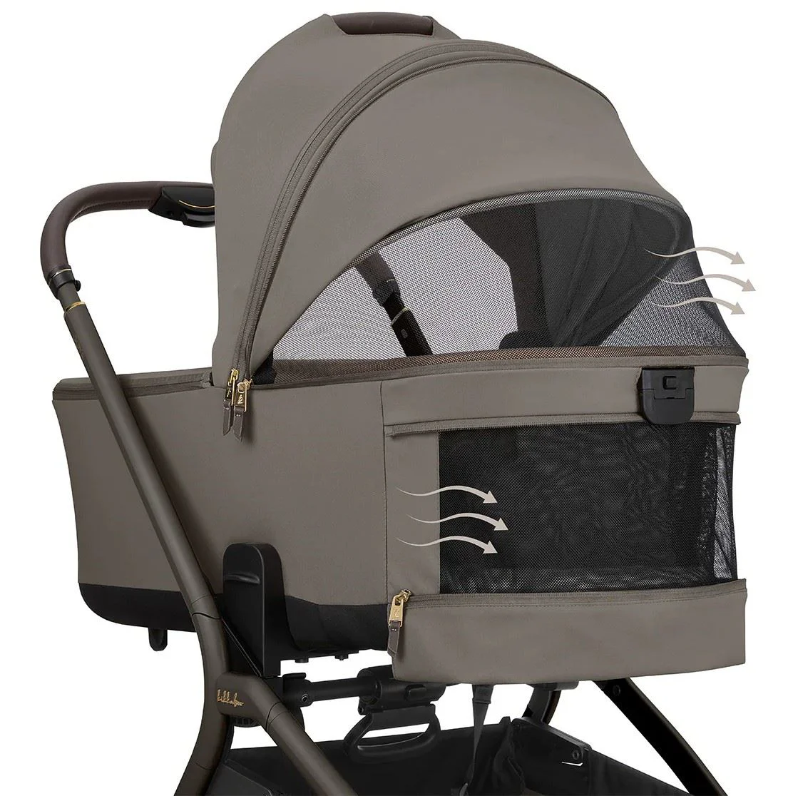 Carucior 2 in 1 KikkaBoo Goya Platinum Mocca foto