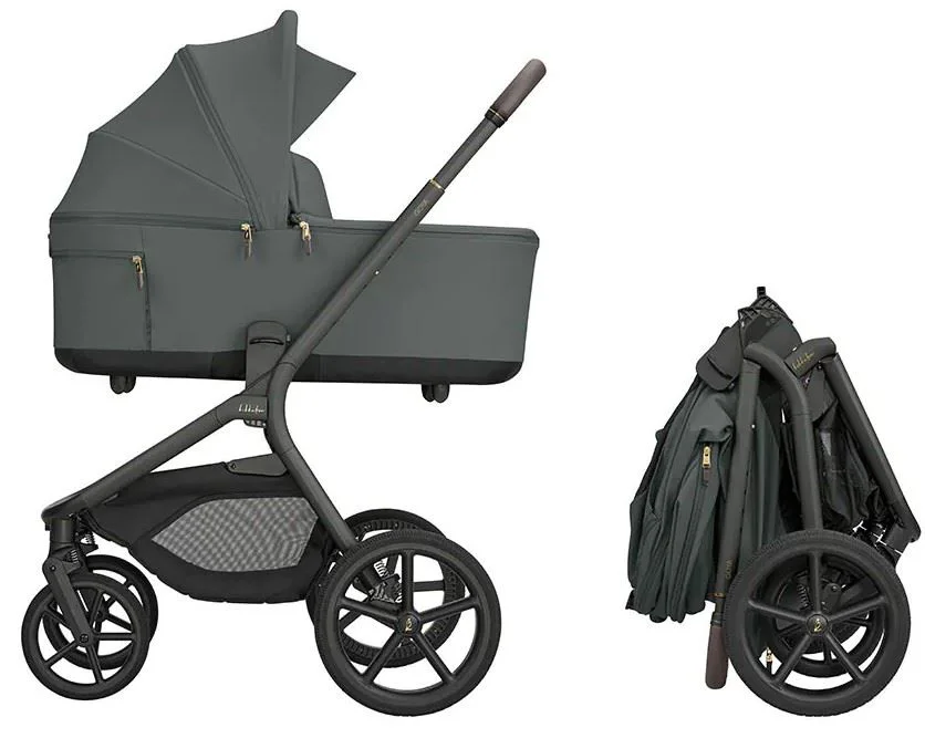 Carucior 2 in 1 KikkaBoo Goya Platinum Olive foto