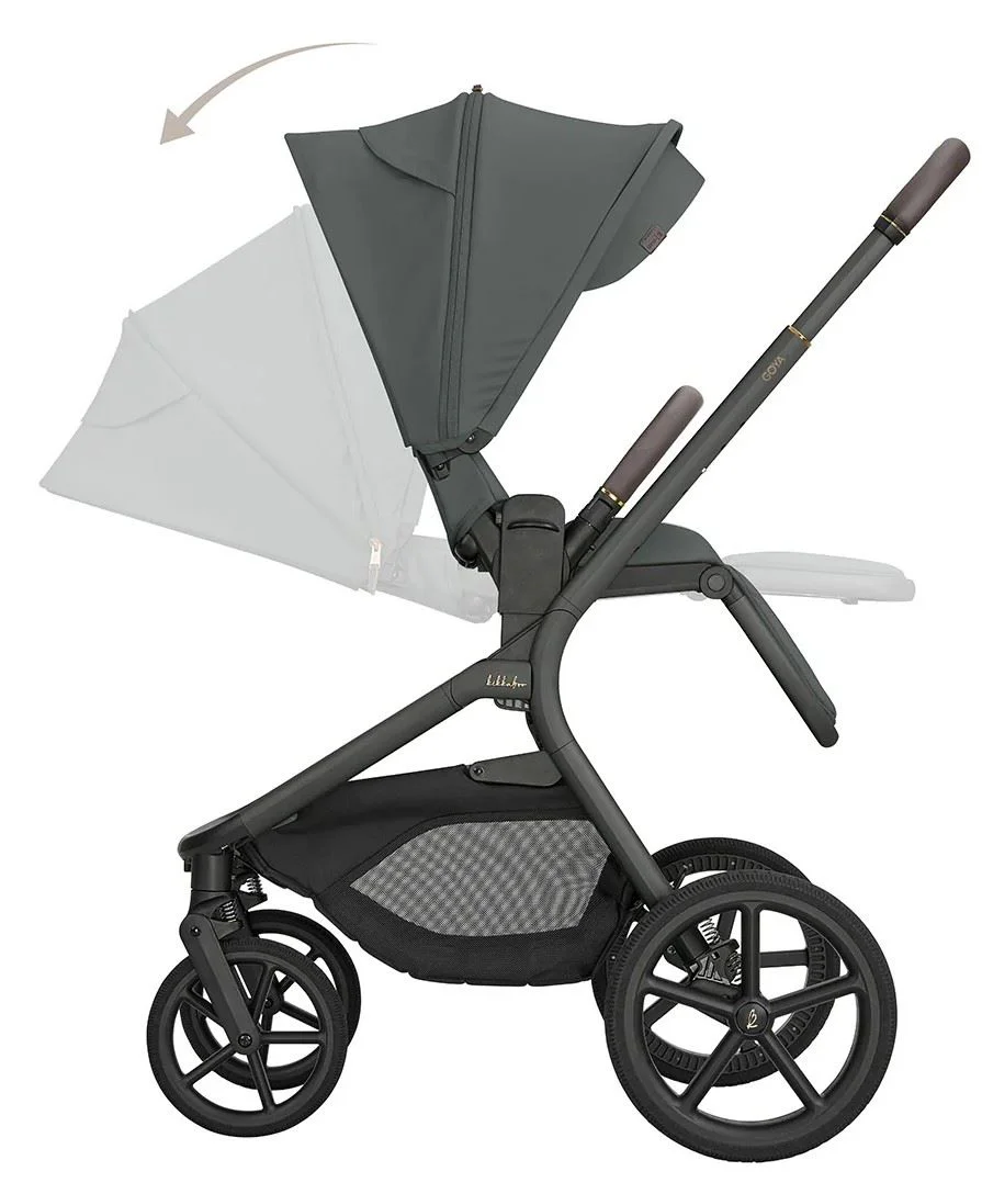 Carucior 2 in 1 KikkaBoo Goya Platinum Olive foto