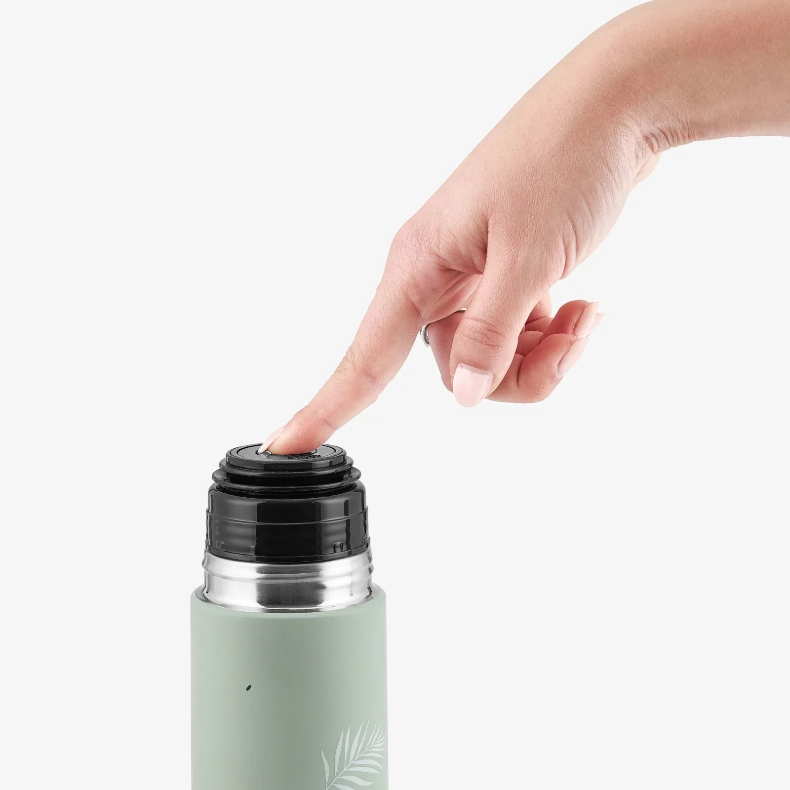 Termos din otel inoxidabil KikkaBoo Flora Sage, 500 ml foto