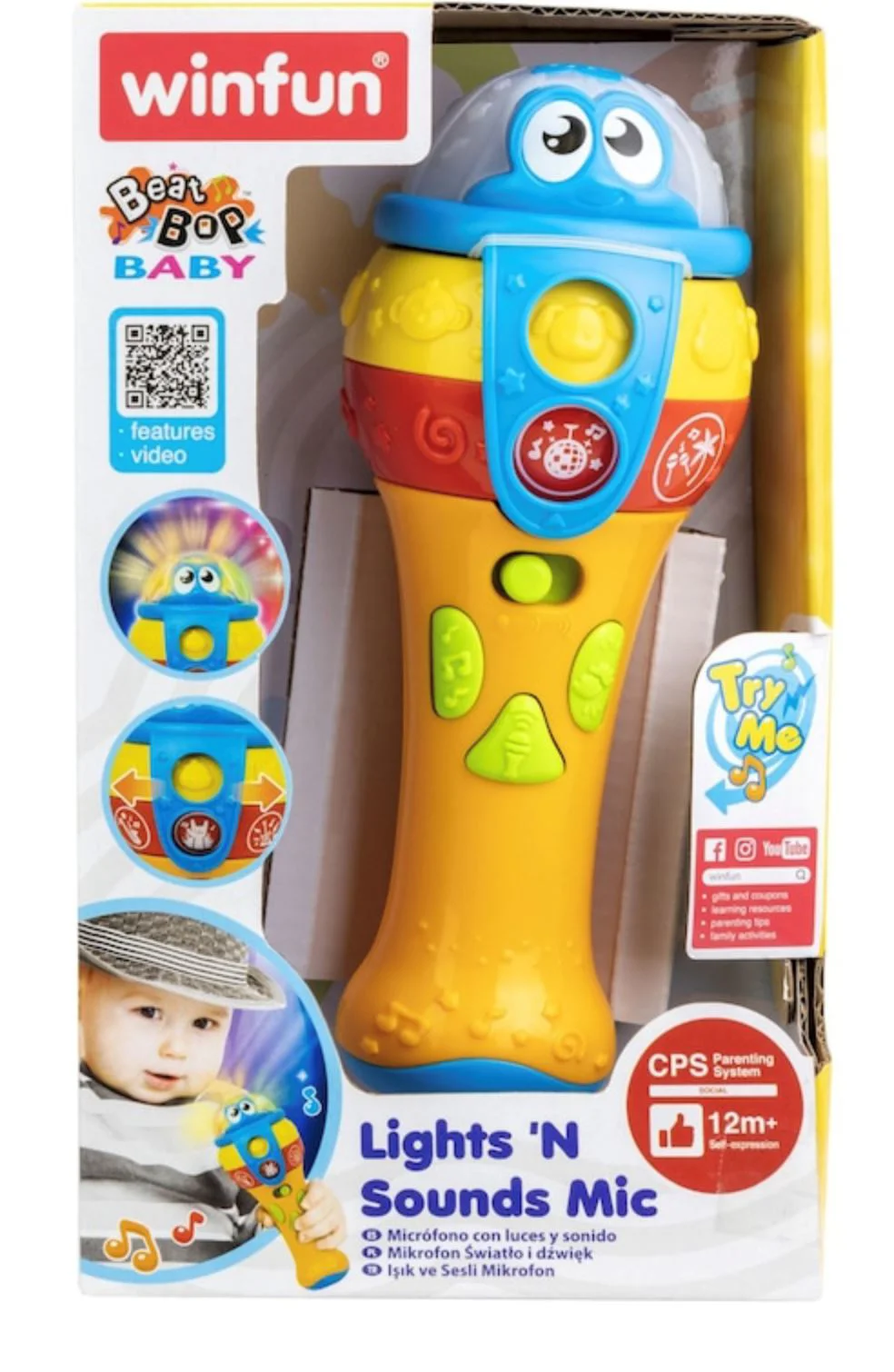 Музыкальная игрушка Winfun для малышей Микрофон со звуками и светом foto