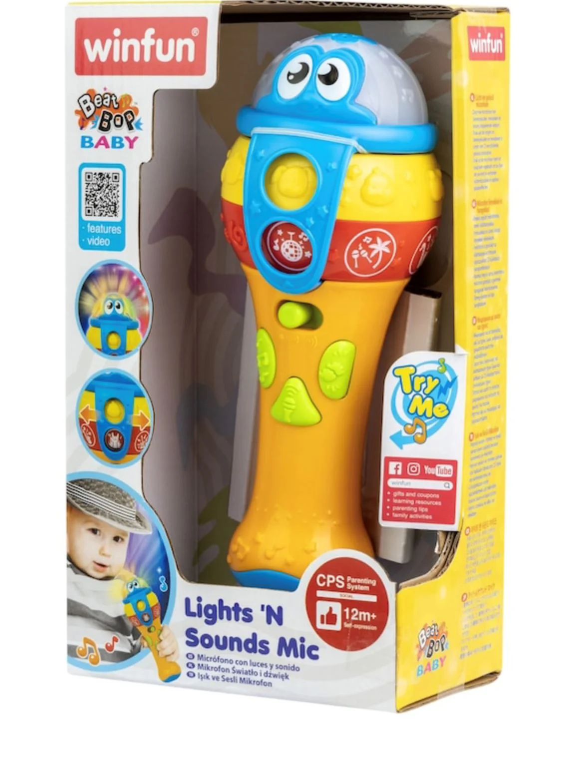 Музыкальная игрушка Winfun для малышей Микрофон со звуками и светом foto