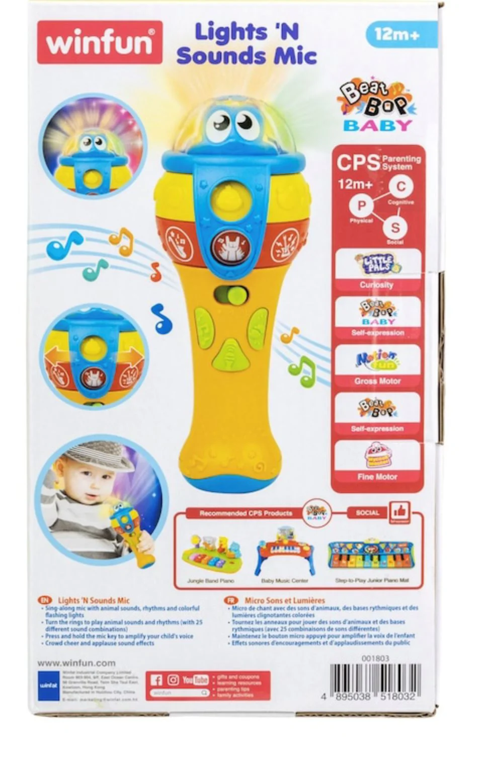 Музыкальная игрушка Winfun для малышей Микрофон со звуками и светом foto