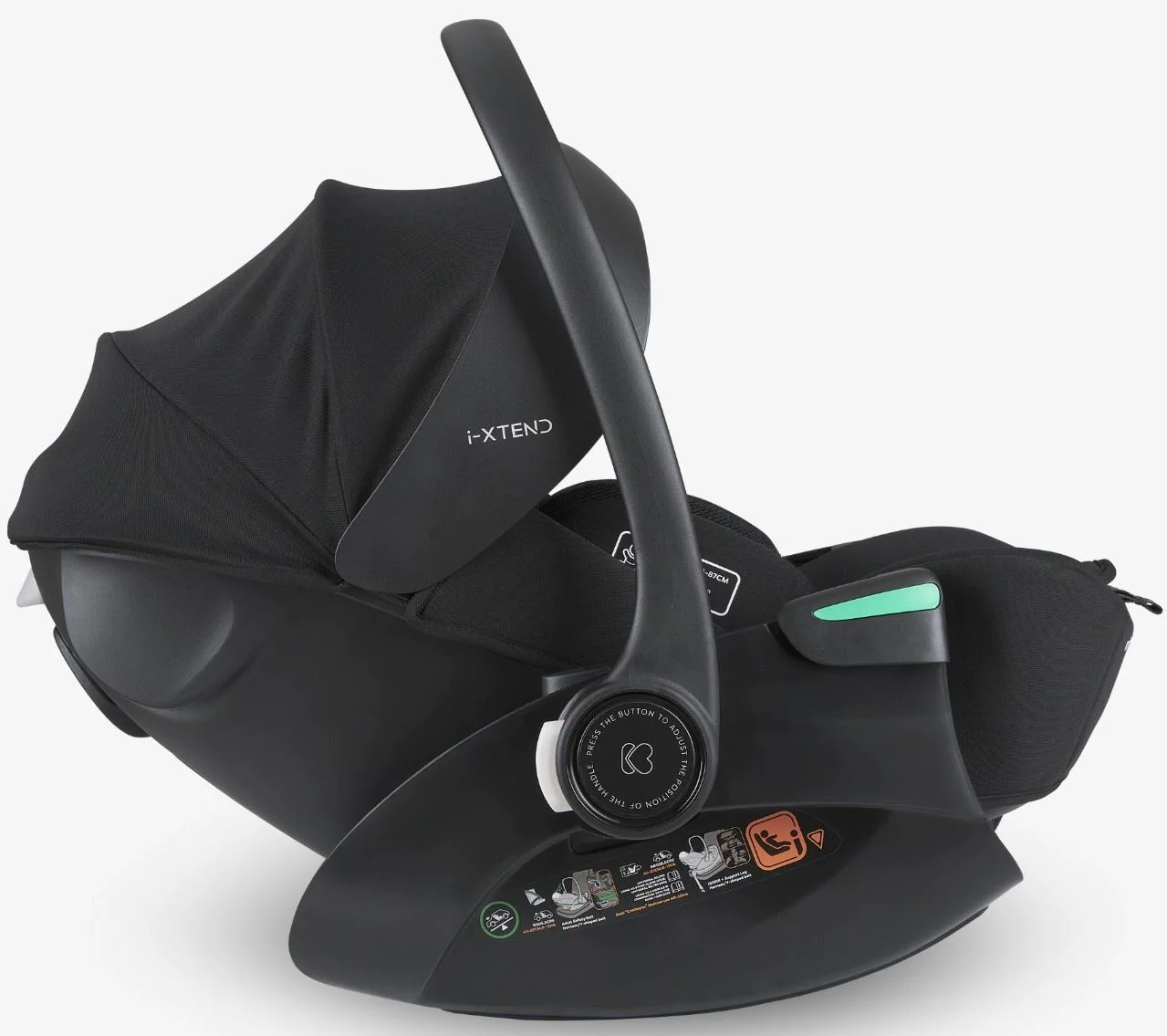 Автолюлька KikkaBoo i-Xtend i-SIZE Black, 40-87 см foto