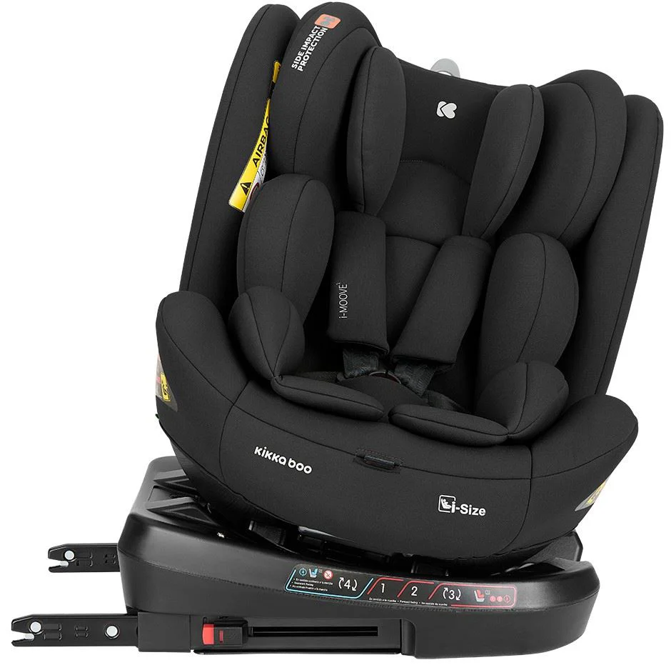 Scaun auto KikkaBoo i-Moove 2 i-Size Black, 40-150 cm foto