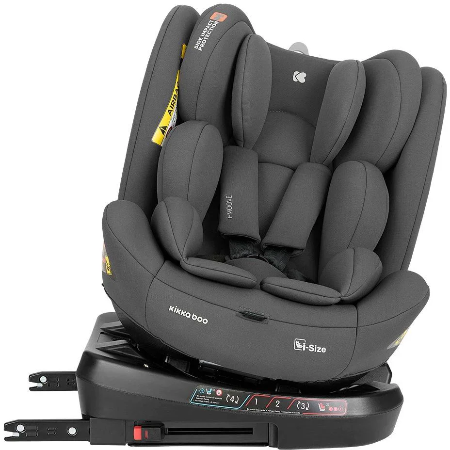 Автокресло KikkaBoo i-Moove 2 i-Size Dark Grey, 40-150 см foto