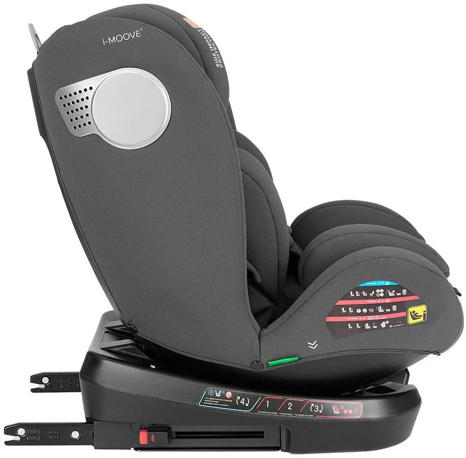 Автокресло KikkaBoo i-Moove 2 i-Size Dark Grey, 40-150 см foto