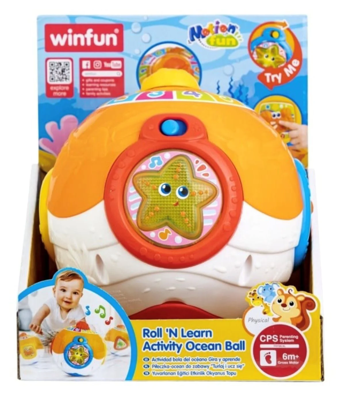 Интерактивная игрушка Winfun Океанский мяч со звуками и светом foto