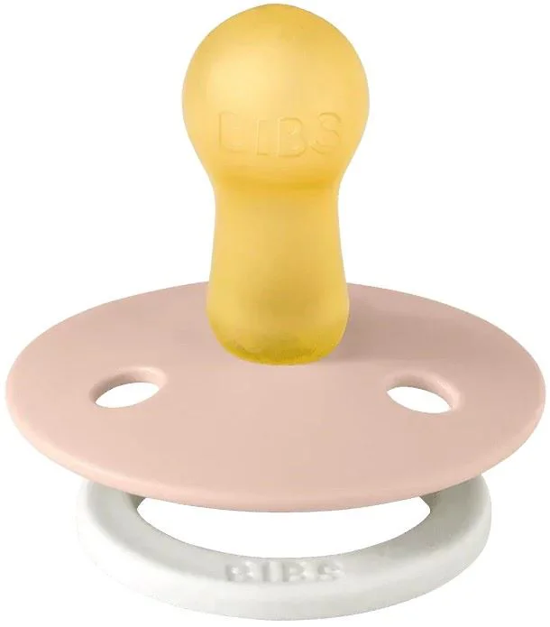 Suzeta rotunda din latex BIBS Glow Blush (6-18 luni) foto