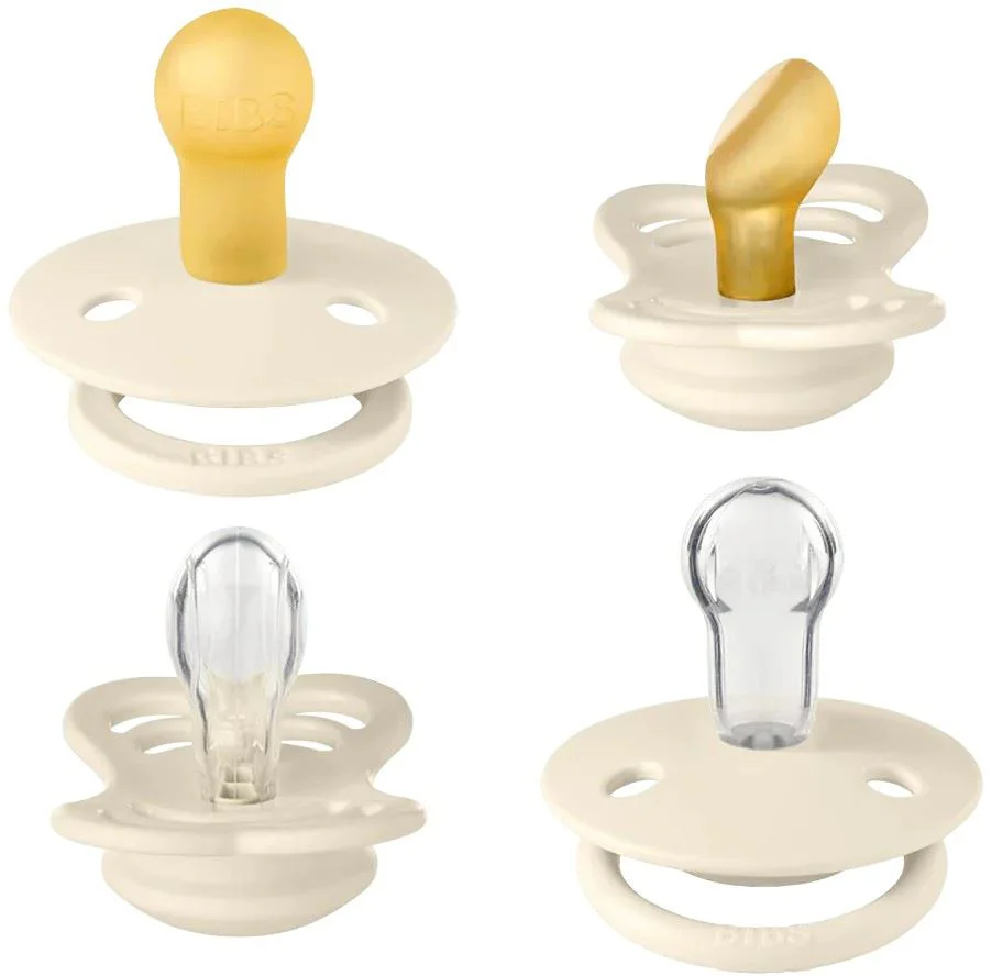 Набор из 4 пустышек BIBS Try-it collection Ivory (6-18 мес.) foto
