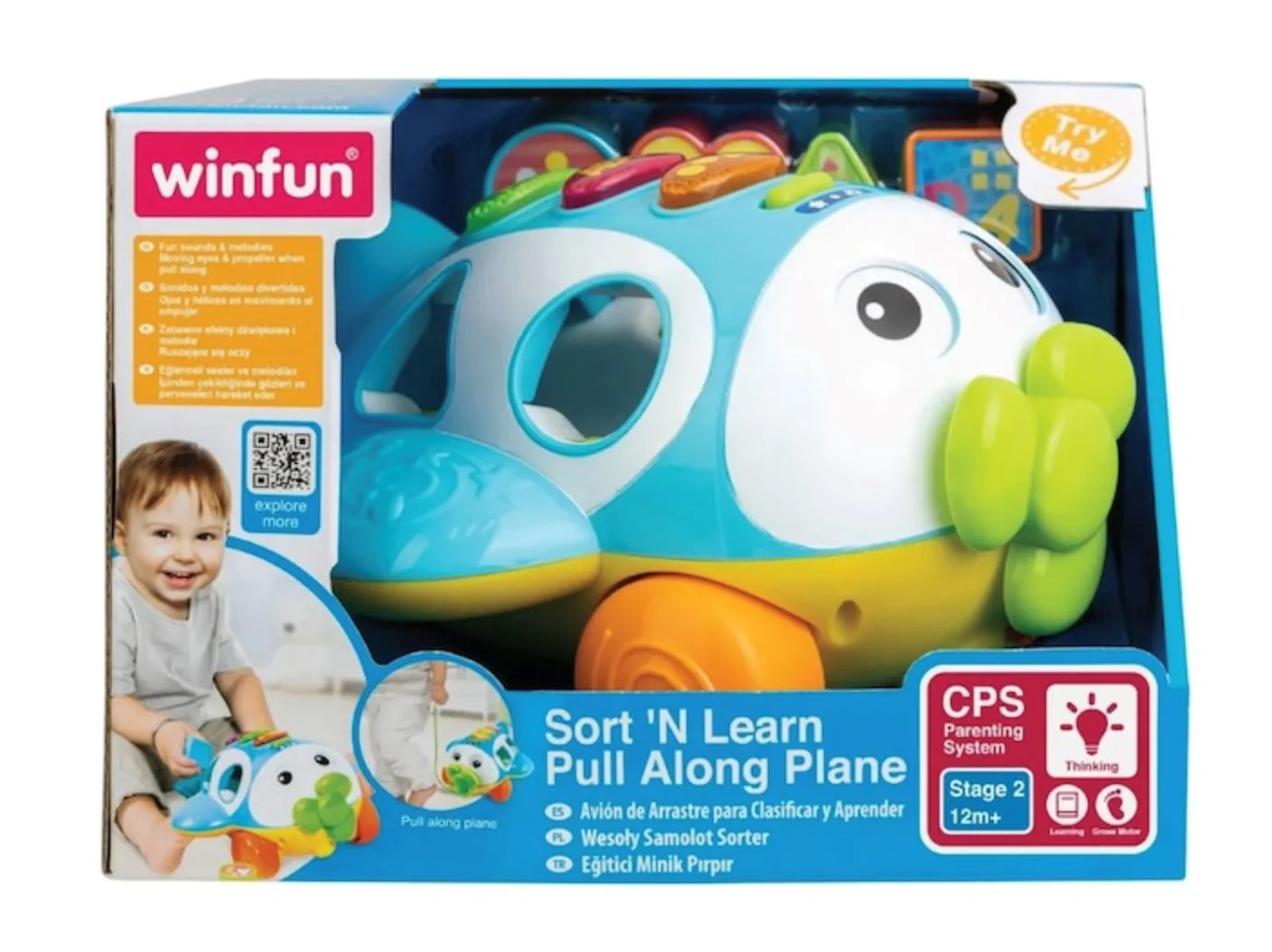 Jucarie pentru copii Winfun Avion-Sorter, engleza foto