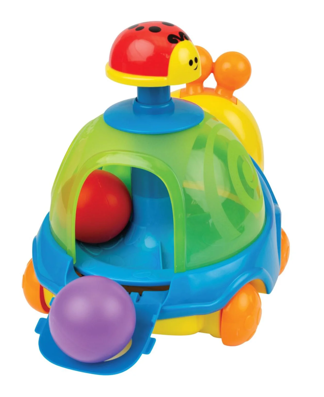 Игрушка Winfun Улитка с колесами, звуками и шнурком для тяги foto