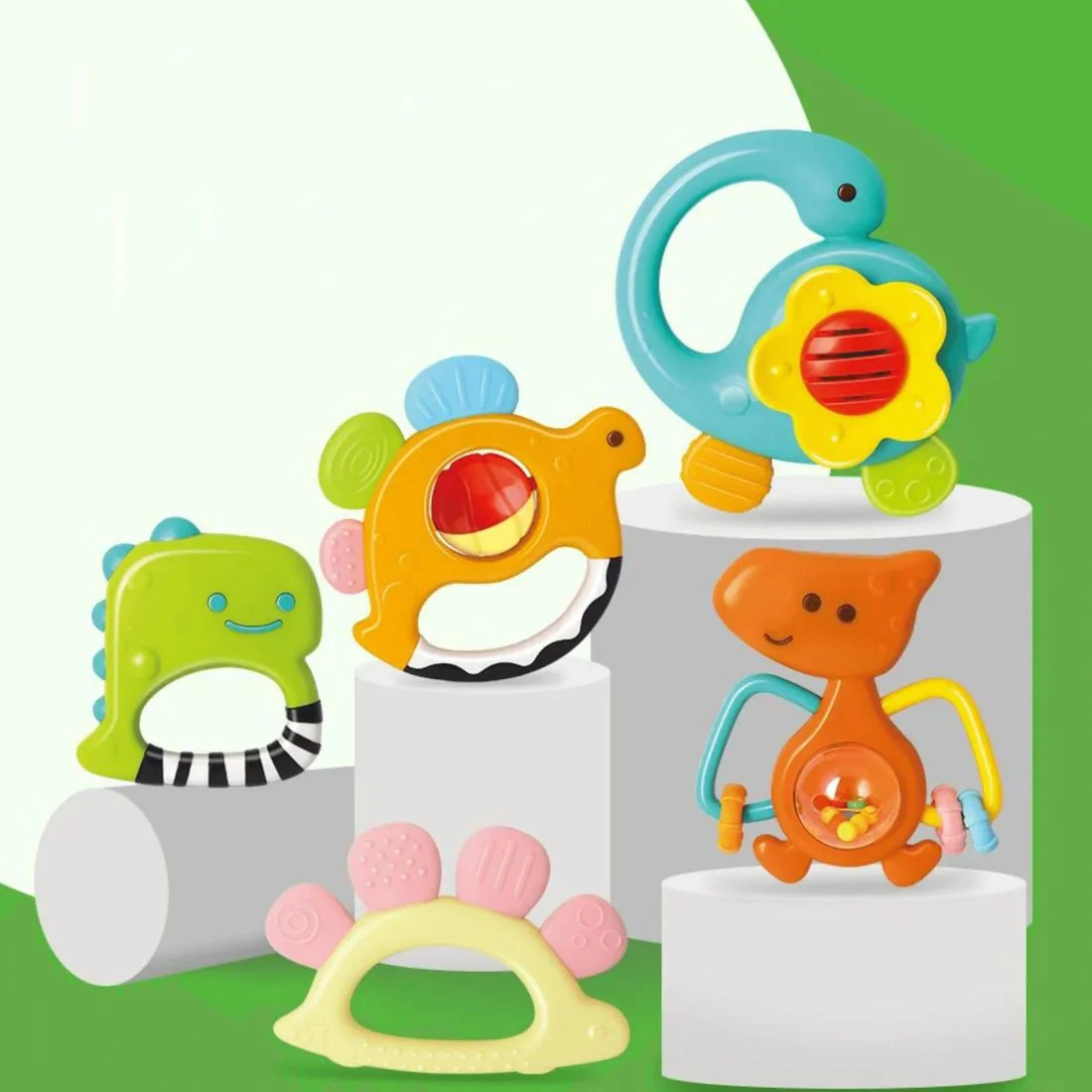 Набор погремушек Hola Toys Динозавры, 5 шт. foto